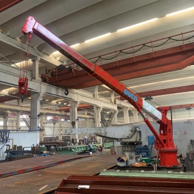 China Marine Deck Telescopic Boom 8M Offshore Pedestal Crane for sale