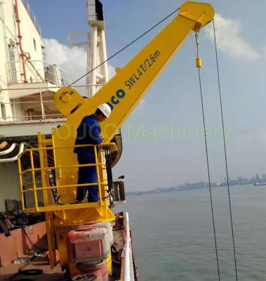 China TTS Recht Boomschip Marine Cranes With SWL 4T 2.6M Te koop