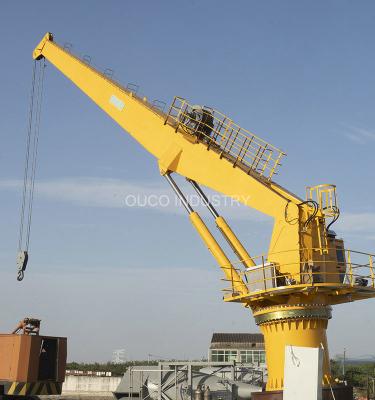 China Gerold het Staalvoetstuk van 25t 20m Marine Cranes Stiff Boom With Te koop