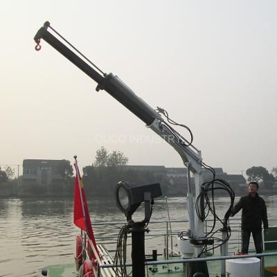 China Fabrieksstaal 0.35T 3.5M mobiele de bootmarine van Telescopic Boom Crane Lifting Mini Knuckle Te koop