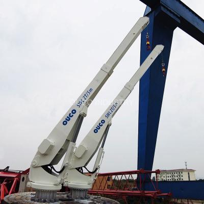 Cina Incastrando asta Crane Yacht Pedestal Jib Stretch fuori e disegnare indietro 2T 5M in vendita