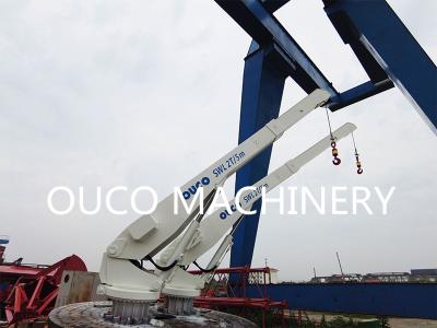 China 2T 5M Yacht Crane Telescoping Boom Crane Yacht Pedestal Jib for sale