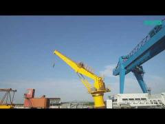 25t@20m Marine Cranes Stiff Boom With A Rolled Steel Pedestal