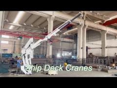 innovative 0.5 ton provision crane knuckle and telescopic boom on ship