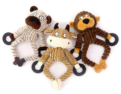 China Cute Funny Viable Pet Teddy Bear Animal Doll For Dog Toys Puppy Bite Chew Squeak Resistant Molar Dog Toy For Teeth Cleaning for sale