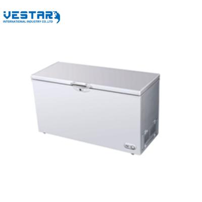 China 600L Garage Chest Freezer Deep Freezer Double Door Horizontal Fridge Freezer for sale