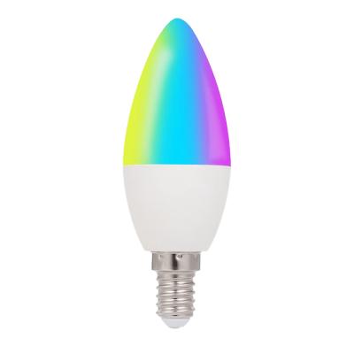 China General LT WiFi Smart Bulb SmartLife Candle Bulb Dimmable Light/Remote Control compatible with home flower bulbs for sale