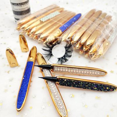 China 2021 Waterproof Hot Selling 2in 1 Eyeliner Pen Tstory Diamond Design Customized Lash Adhesive Eyeliner Glue Pen for sale