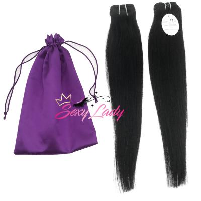 China Recyclable Custom Colors Hairdresser Travel Bag Hand Made Large Satin Bag Silk Hair Extensions Packaging Bags for sale