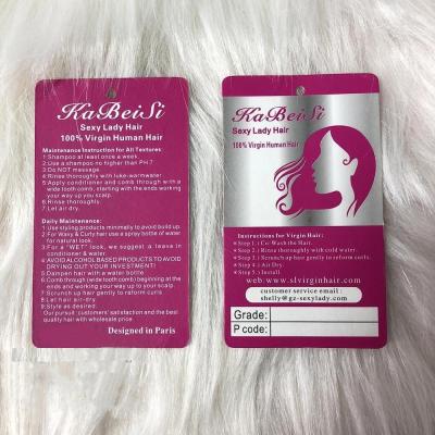 China Viable Custom Logo Hair Packaging Tags, Hair Tags For Hair Bundles for sale