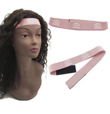 China Custom Fashion Logo Killer Edge Adjustable Cast Band Elastic Head Band For Wigs Edge Wrap for sale