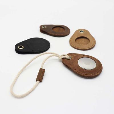 China Wholesale Shockproof Custom Case Protective Leather Airtag Case For Apple Airtag Case Cover Key Ring Holder for sale