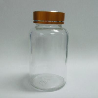 China 120ml / 4oz Wide Mouth Clear Glass Vial Bottle Eco - Friendly For Steroids / Herb / Cosmetic Packaging for sale