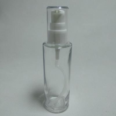 China Eco - Friendly Perfume Glass Cosmetic Container 50ml Bottle With Pump for sale