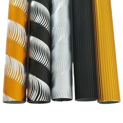 China Industry wrinkled gold and black anodized aluminum tube for sale