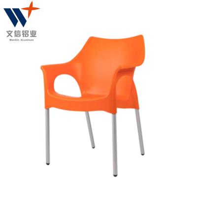 China Aluminum Chair Leg Tube For Plastic Armless Chair With Aluminum Legs And Aluminum Legs Plastic Table for sale