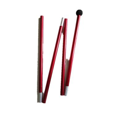 China Hot Sale Aluminum Red Anodized 22mm Aluminum Tent Pole Top With Black Ball for sale