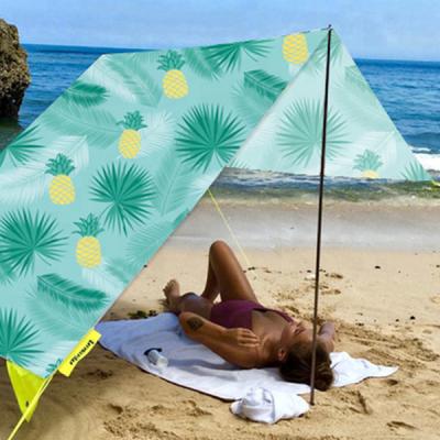 China Extended Type 25MM Beach Pole Tent Aluminum Netting Aluminum Material Pop Up Beach Tent for sale