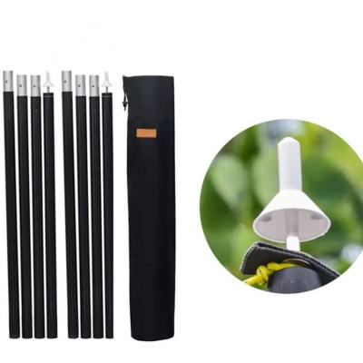 China Extended Type Black Square Aluminum Pole Tent Aluminum Tent Pole Manufacture New Design for sale