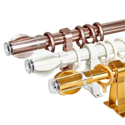 China Country 28 Pure Aluminum Curtain Rod With Aluminum Bracket And Finial for sale