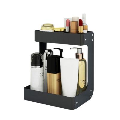 China Detachable Kitchen Cosmetic Organizer Holder 2 Tier Bathroom Countertop Sustainable Organizer Detachable Spice Rack for sale