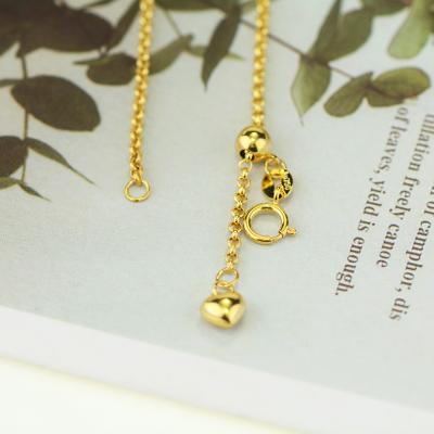 China china scroll 18k solid gold plated necklace 18K plated adjustable bracelet design jewelry gold chain for sale