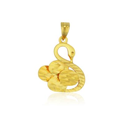 China 2021 Classic Style Fashion 18k Solid Gold Elegant Swan Gold Material Pendant For Women for sale