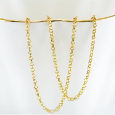 China cheap solid gold 18k solid gold karat gold chain necklace factory price 18K design jewelry fashion gold chain for sale