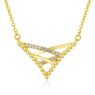 China CLASSIC Promotional Charms Plated Womens Jewelry 18k Geometric Necklace Minority Design Gold Necklaces for sale