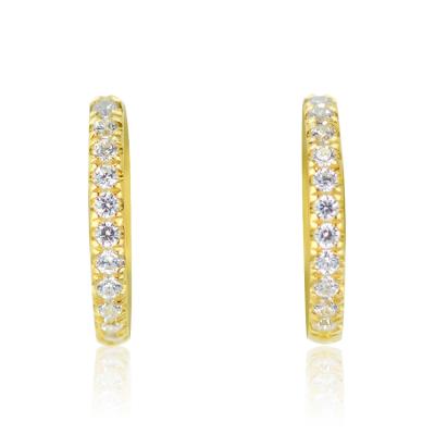 China Factory Price Trendy Pure Advanced Gold Chunky Hoop Light Fashion Classic Luxury Stud Earrings for sale