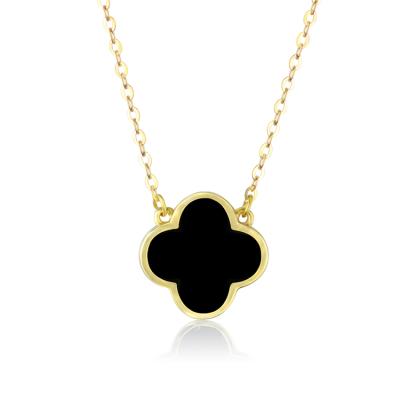 China Vintage Women's 925 Sterling Silver Luxury Four Leaf Clover Necklace with 925 Sterling Silver for sale