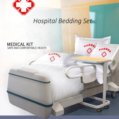 China Nondisposable Hospital Bedding Set Customized Sheet Duvet Cover 100 Cotton Bed Linen for sale