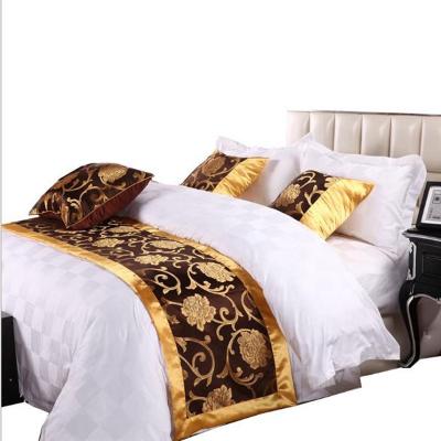 China Anti Static High End Hotel Bed Scarves Fashion Design Bed Runner for sale