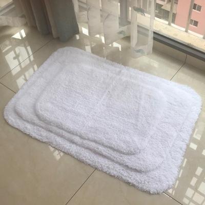 China 100% Sustainable Cotton Floor Mat 50x80cm Bathroom Mat Non Slip Hotel Bath Mat for sale