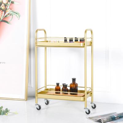 China Modern Hairdressing Shop Mirror Barber Shop Hair Salon Mirror Platform Landing Fashion Hair Trolley Double-Sided Salon for sale