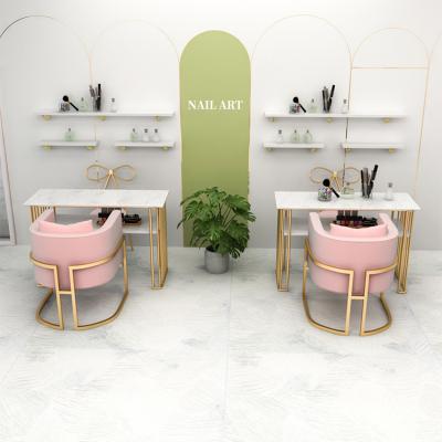 China Professional durable marble fashional salon nail tech tables nageltisch manicure station manicure table and chair set for sale