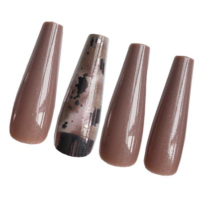 China French Style French Colored Artificial Nails Extra Long C Curve Nail Tips Nail Extension Tips Full Cover Thin Nail for sale