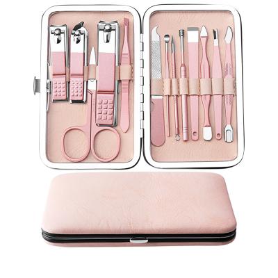 China Wholesale Durable Delicate Cutter Nail Clipper Personalized Manicure Kit 10 Piece Stainless Steel Manicure Set Nail Clippers Set for sale