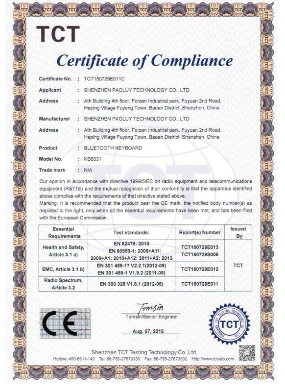 CE - Dongguan Jinhongmei Electronics Co., Ltd.