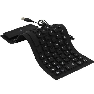 China Numeric Keypad French USB Wired Mini Roll Up Computer Foldable Waterproof Numeric Silicone Flexible Keyboard For PC for sale