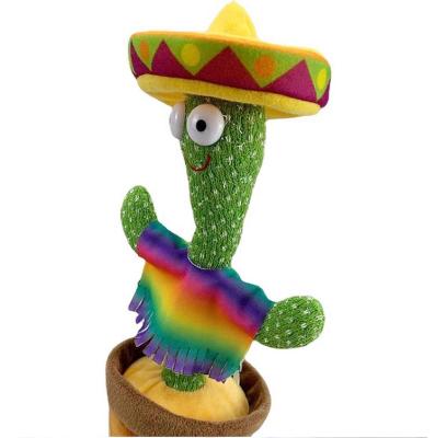 China Soft Tik Tok Hot Selling Plush Recording Funny Wiggle Electronic Shake Cactus Talking Dancing Toy for sale