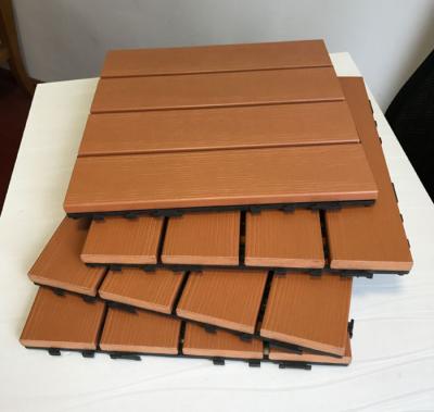 China Recycling DIY floor tiles wpc decking 300*300*22 mm garden product for outdoor garden decoration for sale