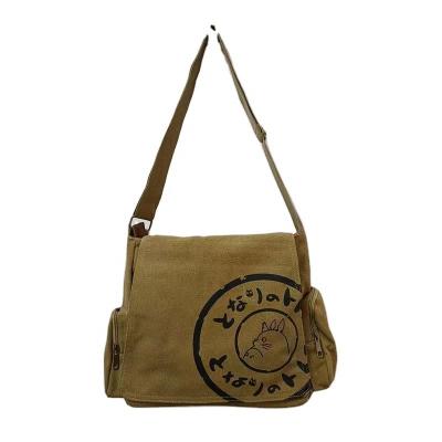 China Custom Other Logo Canvas Neighbor Totoro Bag Cartoon Fashion Women Srossbody Bag My Shoulder Messenger Bag Girl Totoro Bag for sale