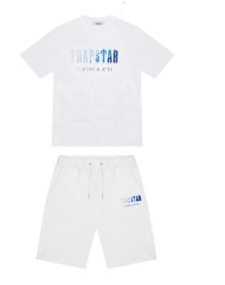 China 2023 Summer High Quality Trapstar T-shirt Embroidery Breathable Hip Hop Diamond Trapstar Men's Suit And Women's Shorts for sale