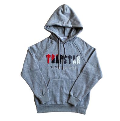 China Custom Made Anti-Wrinkle Arrival Fashion Trapstar Fall Plus Embroidered Blue Letters Sport Designer Hoodie Set for sale