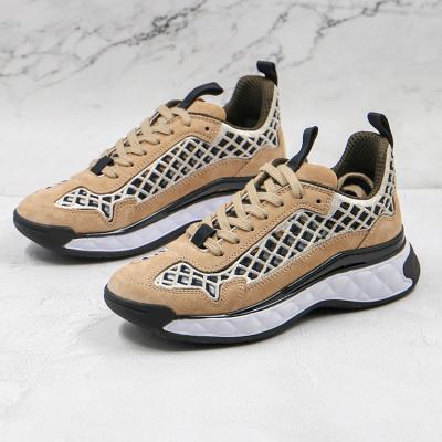 China Cutout Vamp Dad Shoes Lightweight Roll Thick Unique Color Matching Women's Shoes for sale