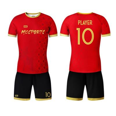 China Latest Sets Wholesale Sublimation Design Soccer Uniforms For Team Club Jersey Sets Soccer Shirts Training Football Wear for sale