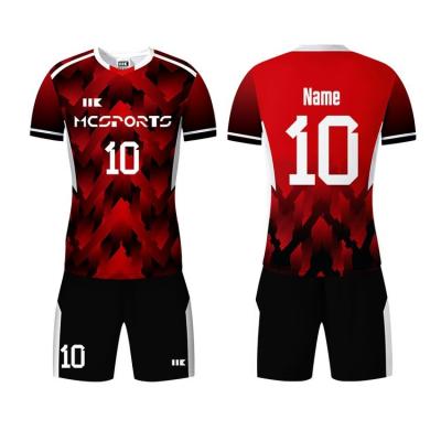 China 2023 new season custom made singlet soccer jersey quick dry shirt sets sublimation football wear men's clothing uniform for sale