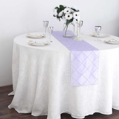 China Wholesale reusable cationic table runners for decorations hotel wedding decoration checked table runners for sale