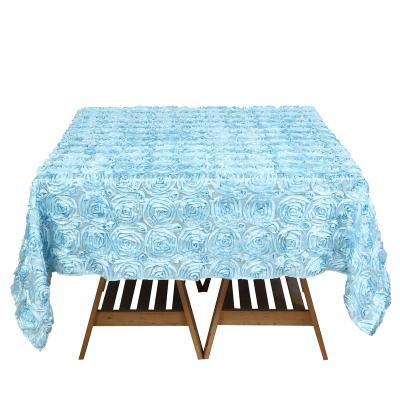 China Be Dustproof Polyester Jacquard Tablecloth Satin Rectangle Tablecloth Table Cover Wedding for sale